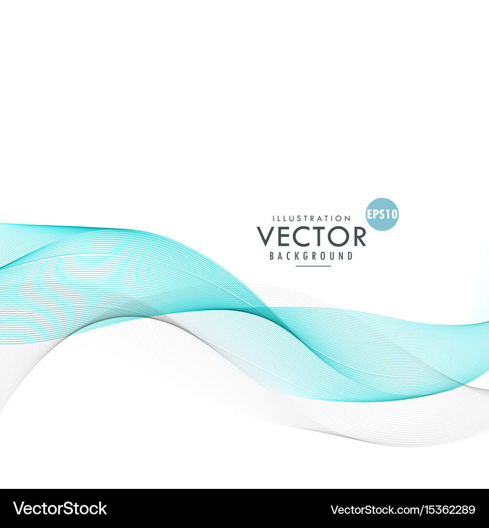 Blue smooth wave background Royalty Free Vector Image