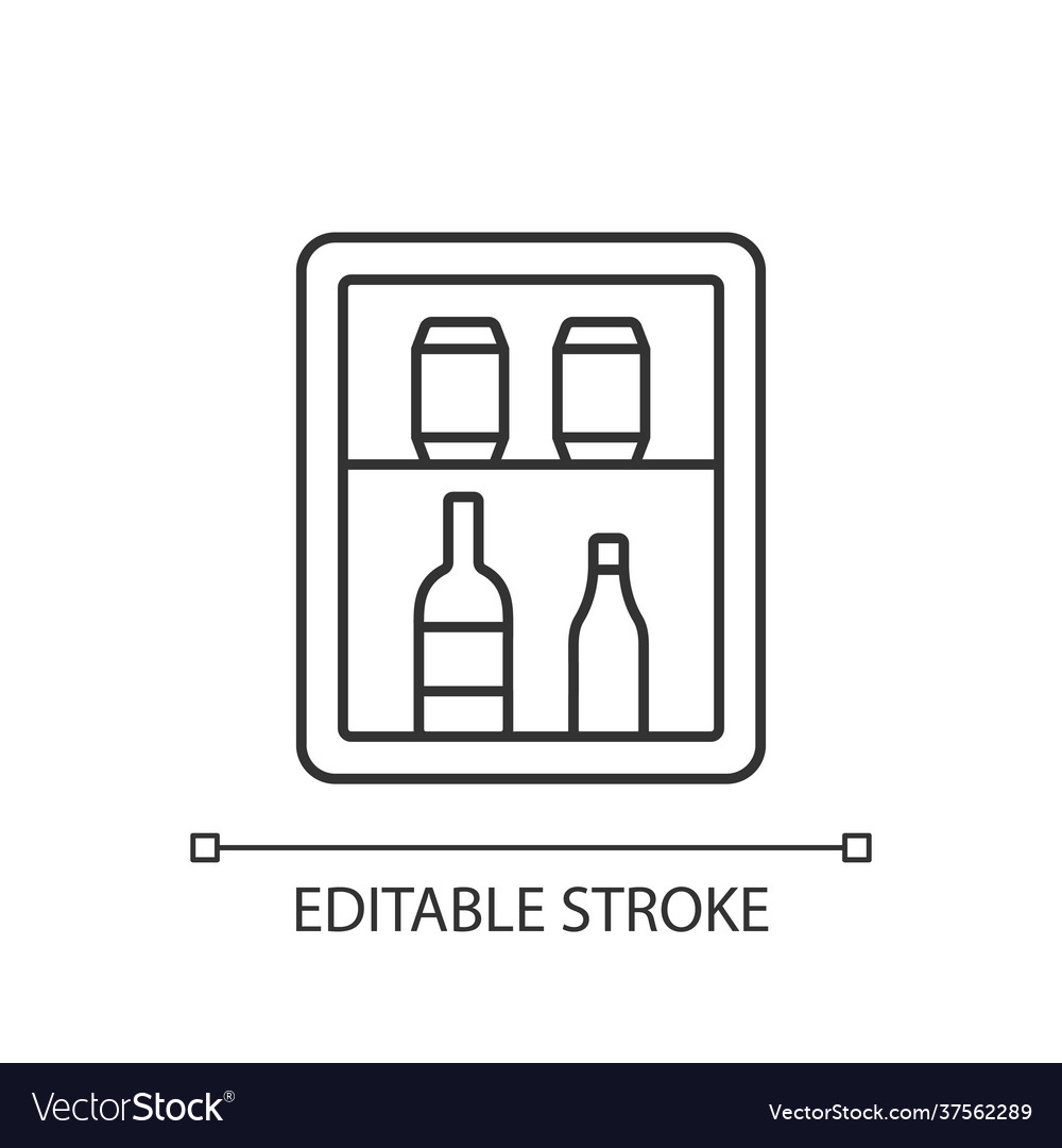 Mini bar linear icon Royalty Free Vector Image