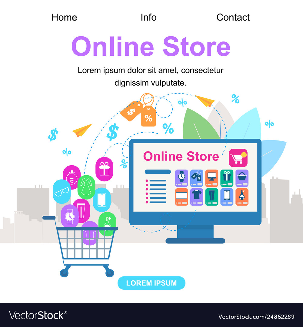 Square Banner With Copy Space Online Store Vector Image
