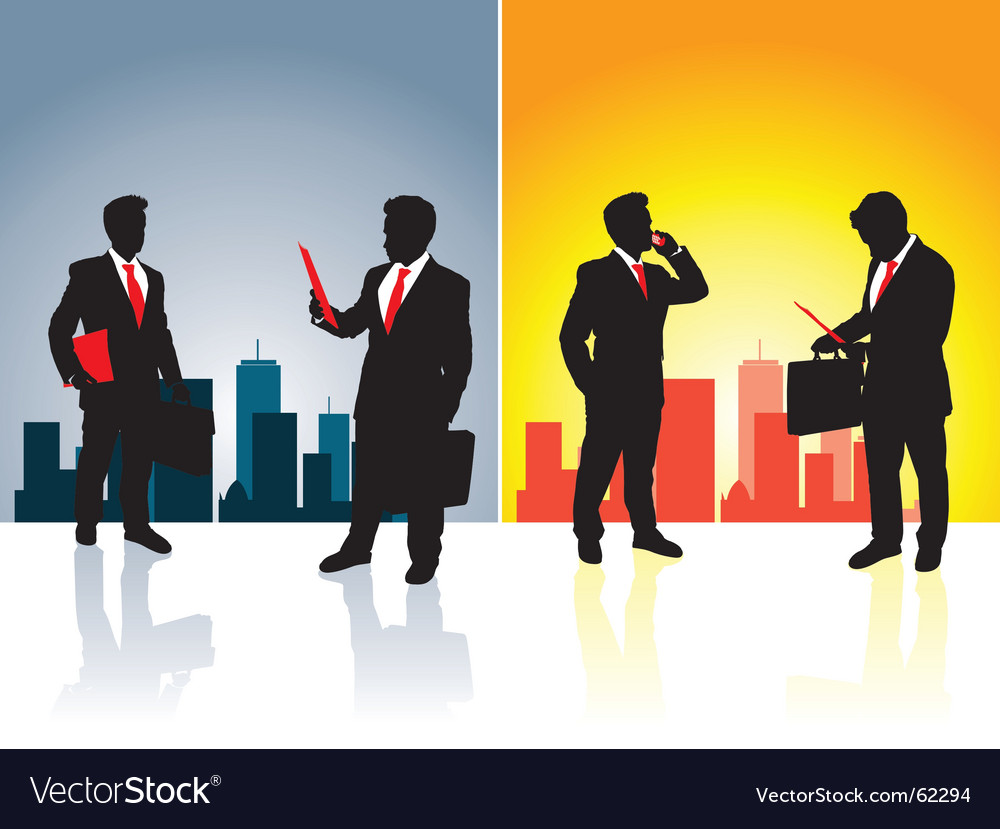 Business night and day Royalty Free Vector Image