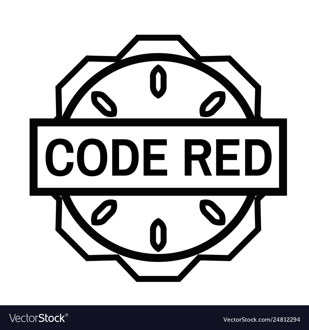 Code red stamp on white Royalty Free Vector Image