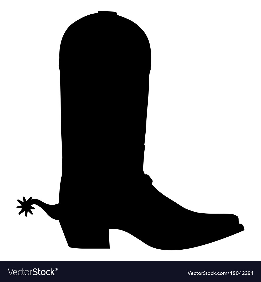 Cowboy boot silhouettes Royalty Free Vector Image