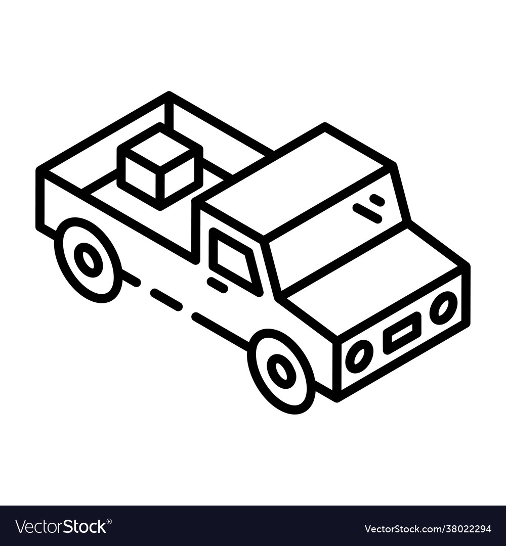 Pickup vehicle Royalty Free Vector Image - VectorStock