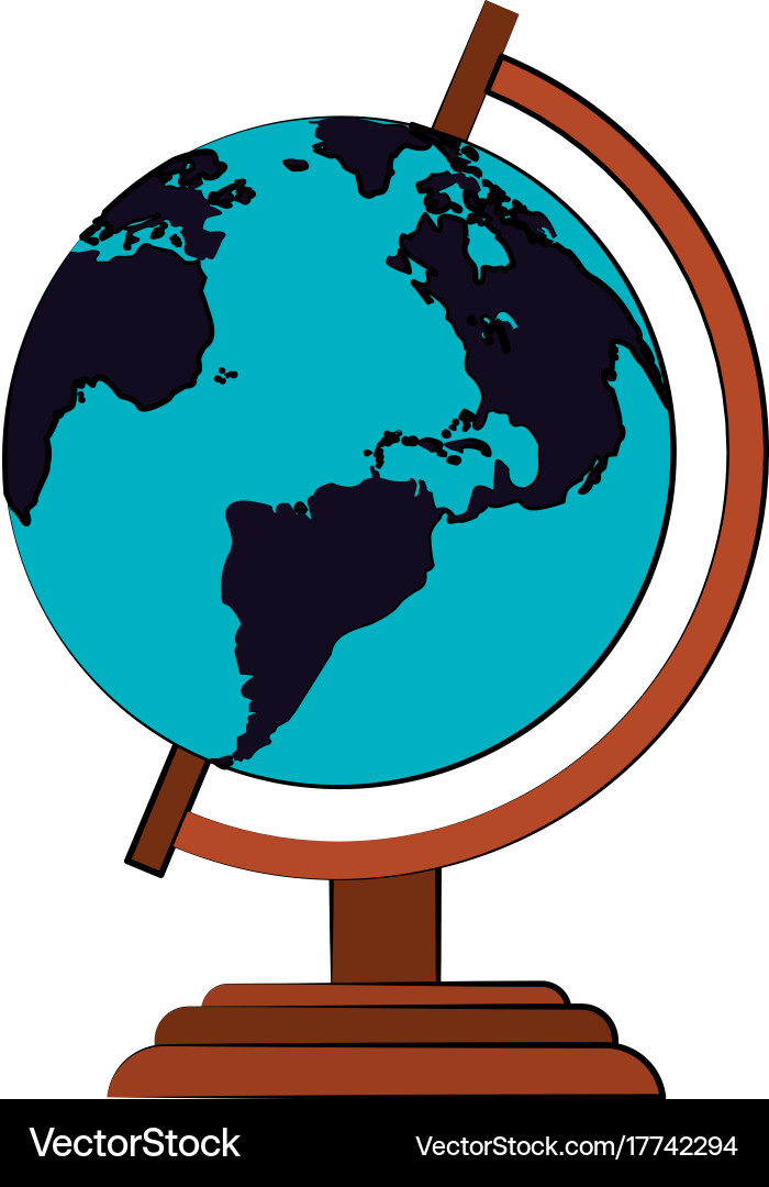 Planet earth icon image Royalty Free Vector Image