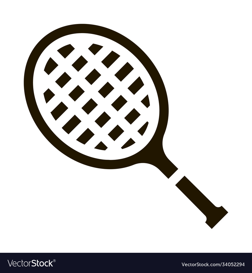 Tennis racket icon glyph