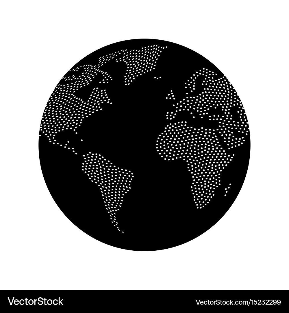 Dotted globe Royalty Free Vector Image - VectorStock