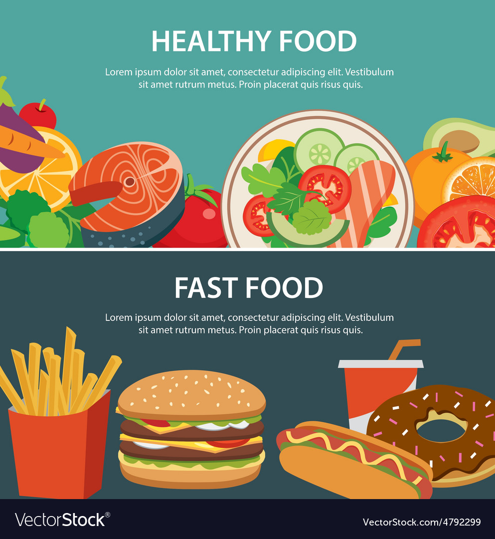 healthy-food-and-fast-concept-banner-royalty-free-vector