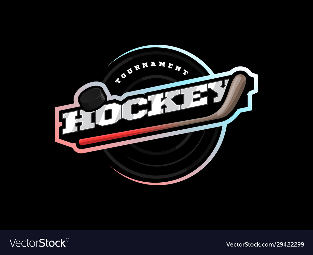 Hockey sport logo modern professional sporty Vector Image