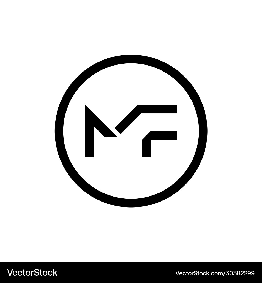 Initial mf letter logo template abstract letter Vector Image