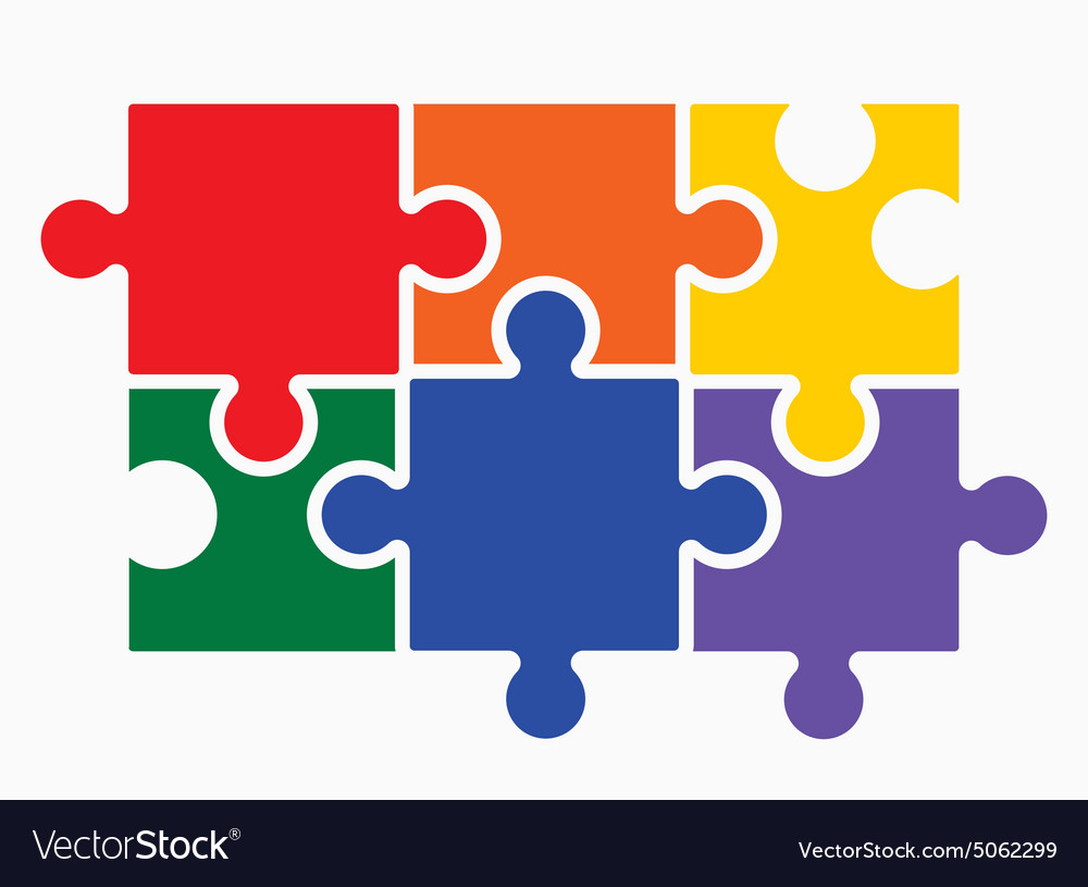 Lgbt puzzle2 resize Royalty Free Vector Image - VectorStock