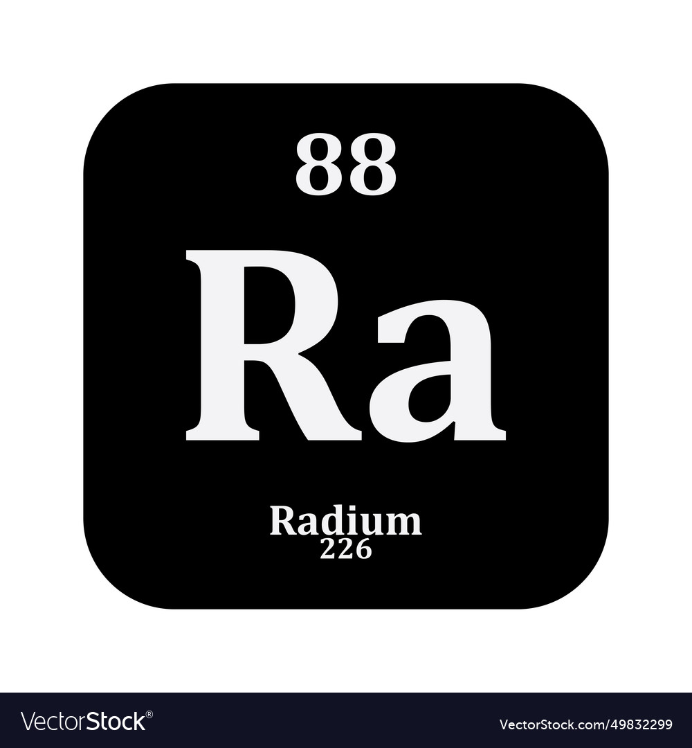 Radium chemistry icon Royalty Free Vector Image