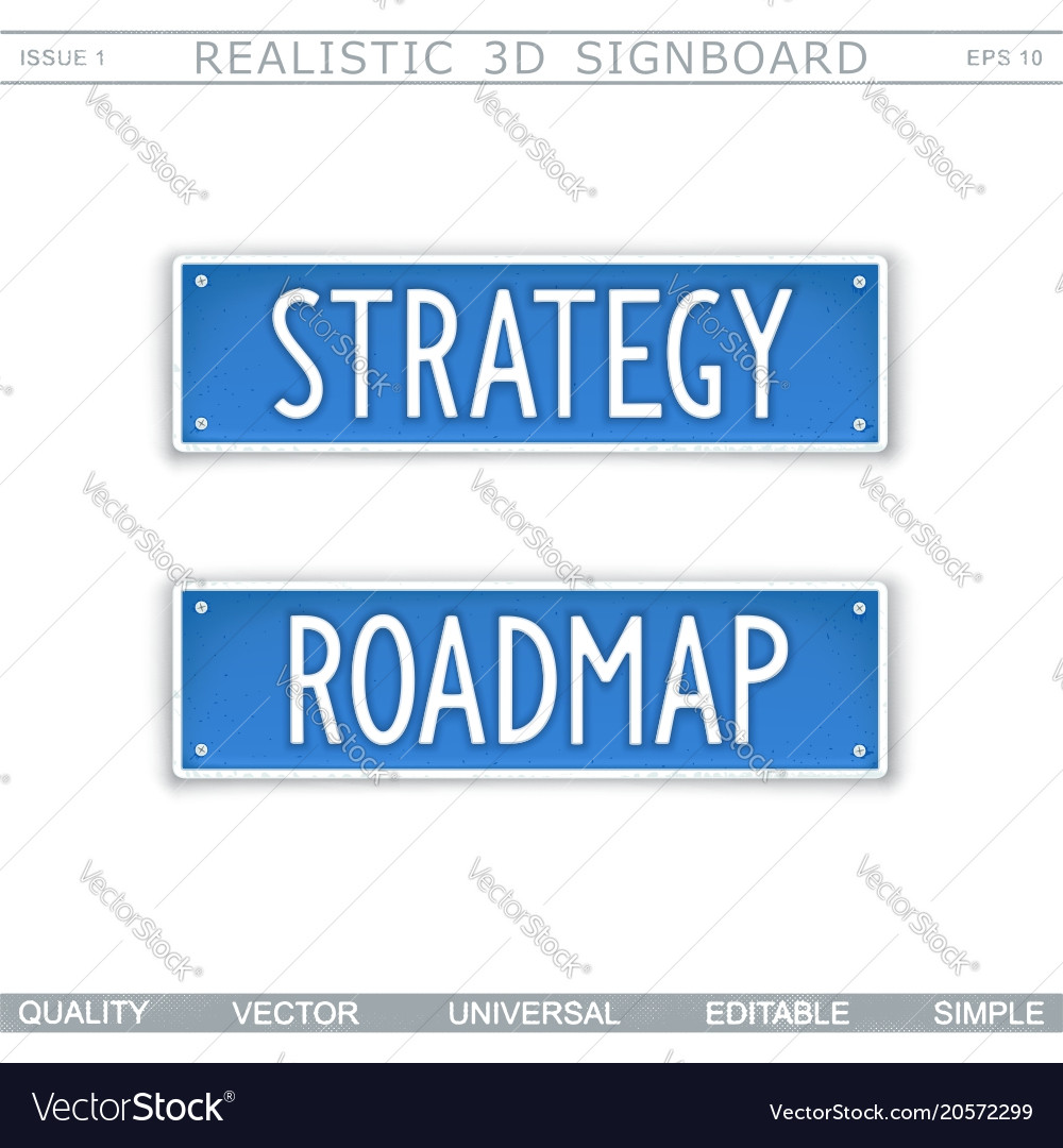 strategy roadmap design elements royalty free vector image