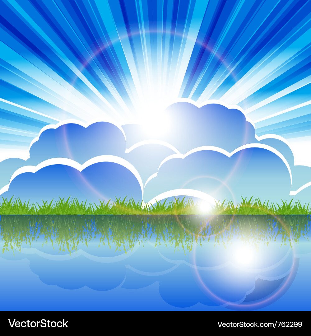 Summer landscape Royalty Free Vector Image - VectorStock