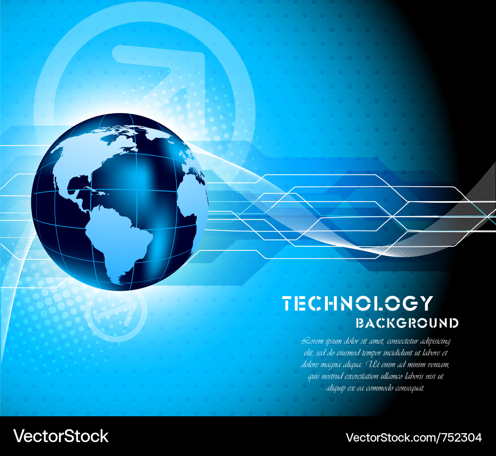 Background with globe Royalty Free Vector Image