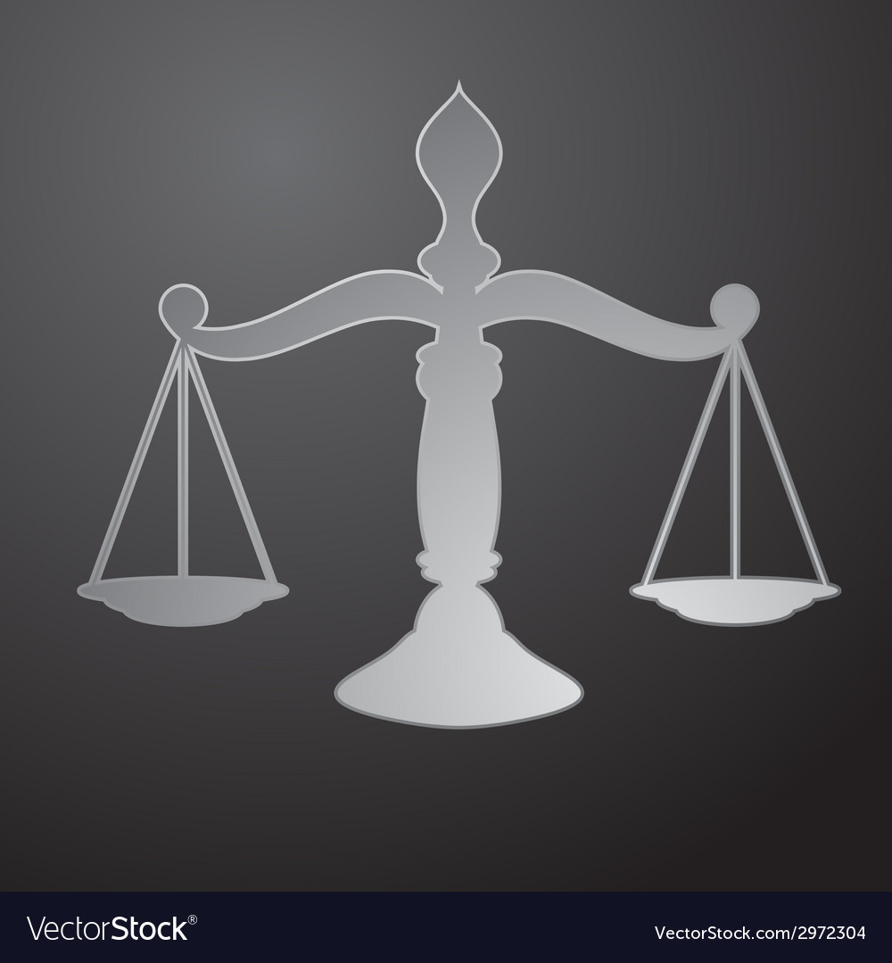 Scales of justice Royalty Free Vector Image - VectorStock