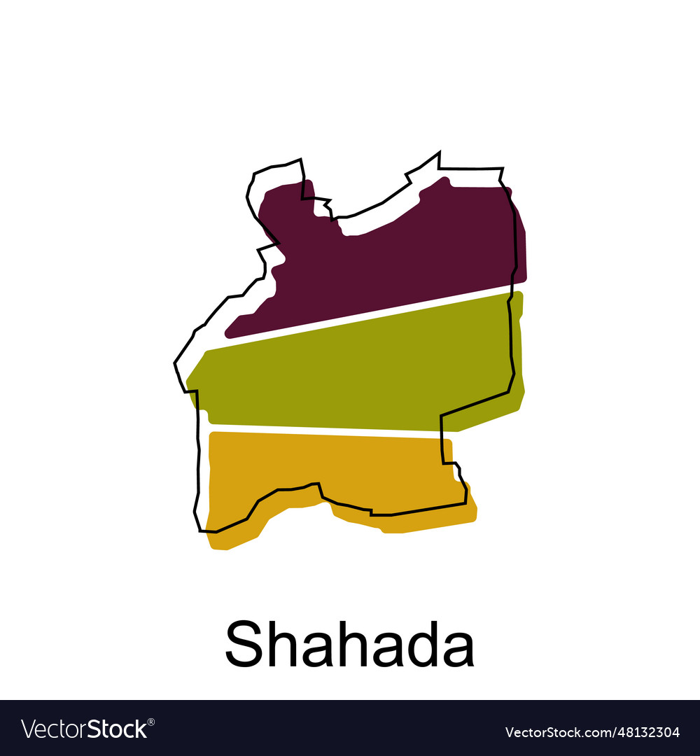 Shahada map map of the india country borders Vector Image