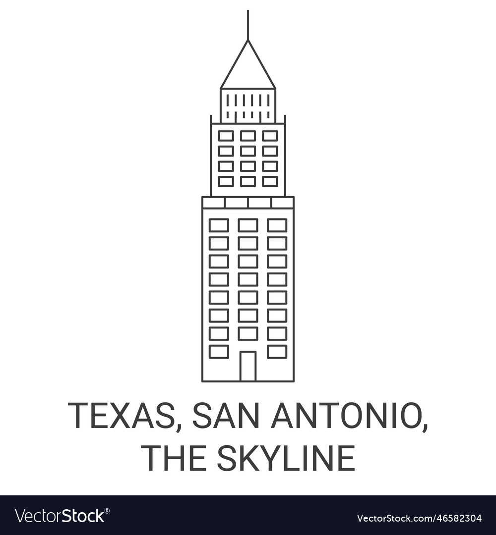 United states texas san antonio the skyline Vector Image