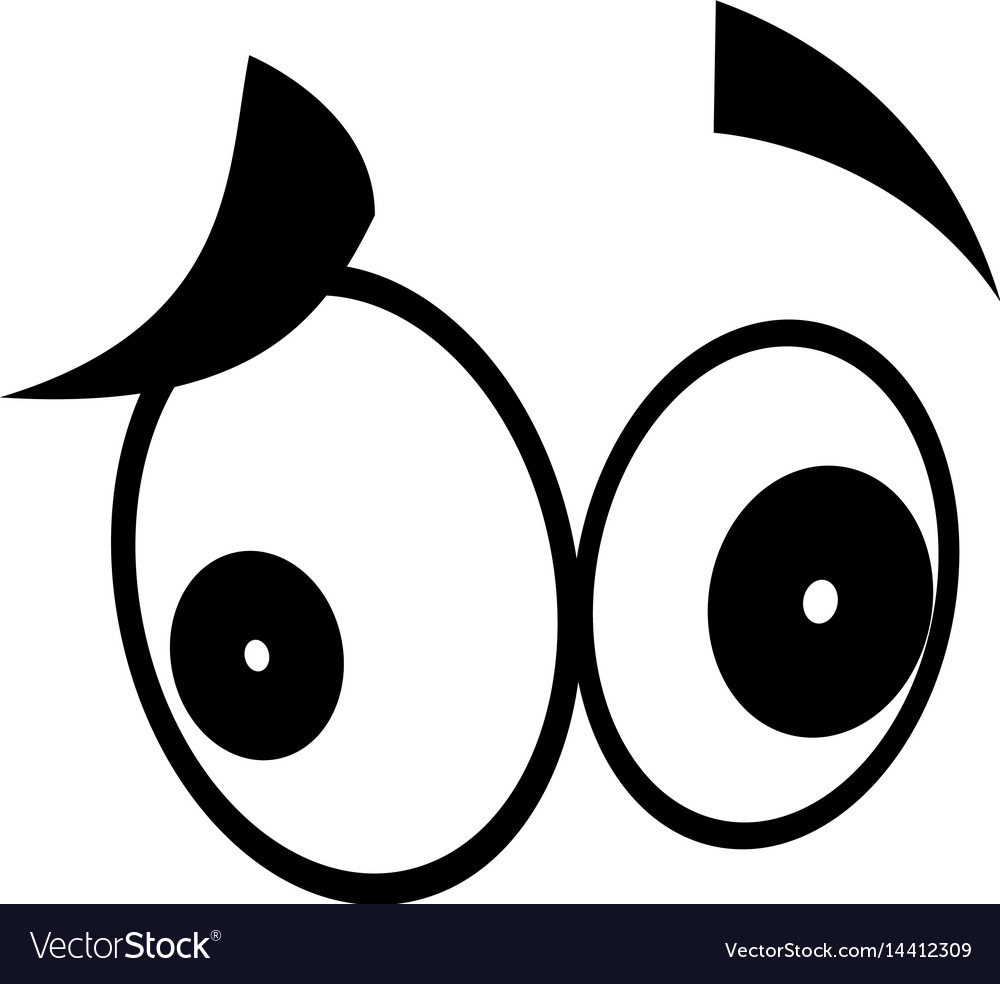 Cartoon eyes expression Royalty Free Vector Image