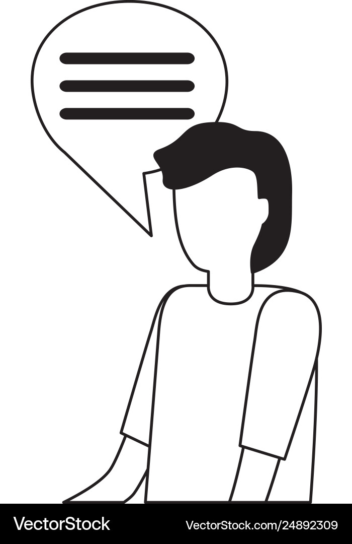 Man speech bubble Royalty Free Vector Image - VectorStock