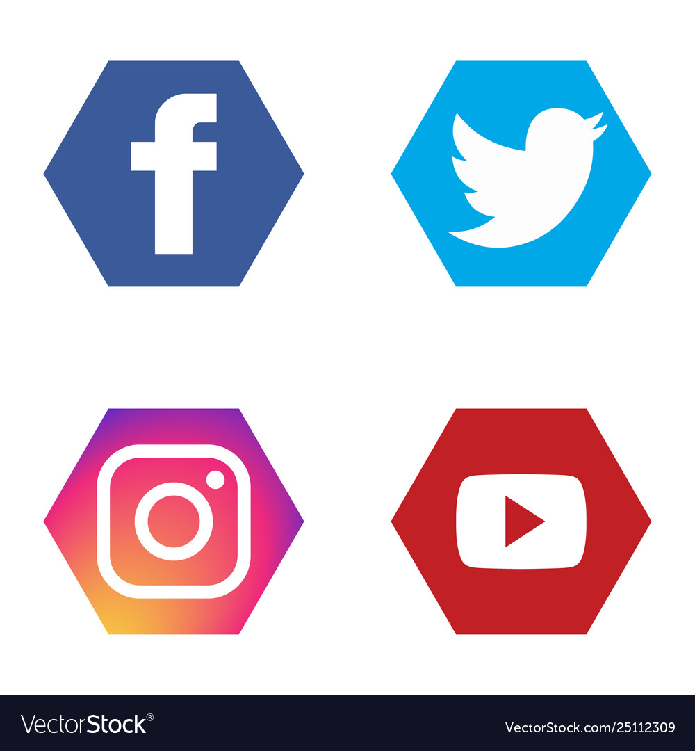 Facebook, instagram, twitter, YouTube, tiktok, netflix logo. Logotype of  social networks. Editorial Stock Vector | Adobe Stock