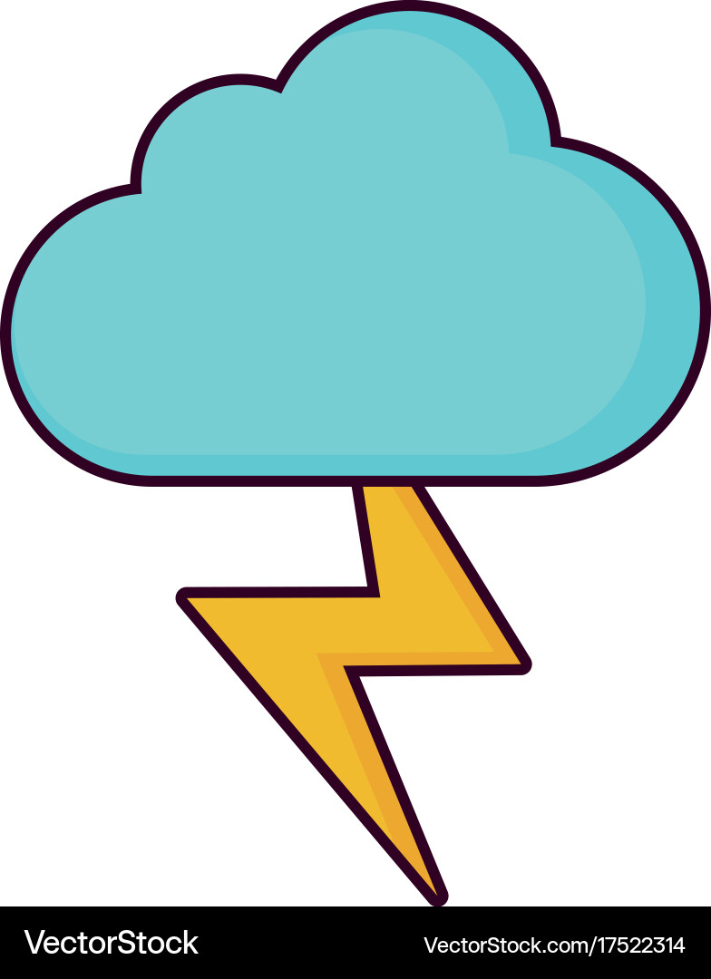 Cloud and thunder icon Royalty Free Vector Image