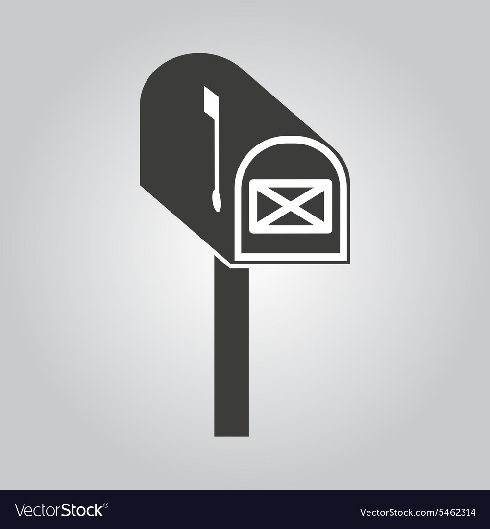 The Mailbox Icon Mail Postal Post Office Symbol Vector Image