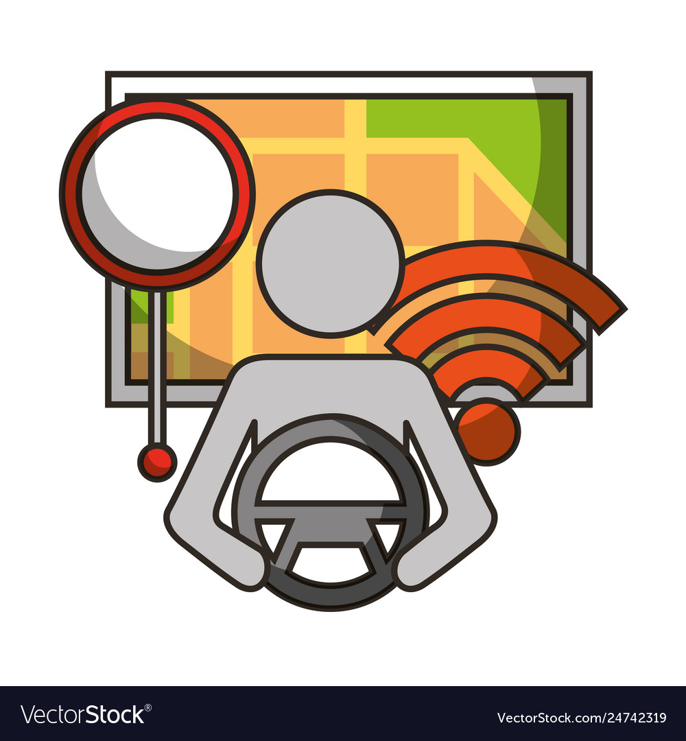 Driver steering map location marker autonomous car