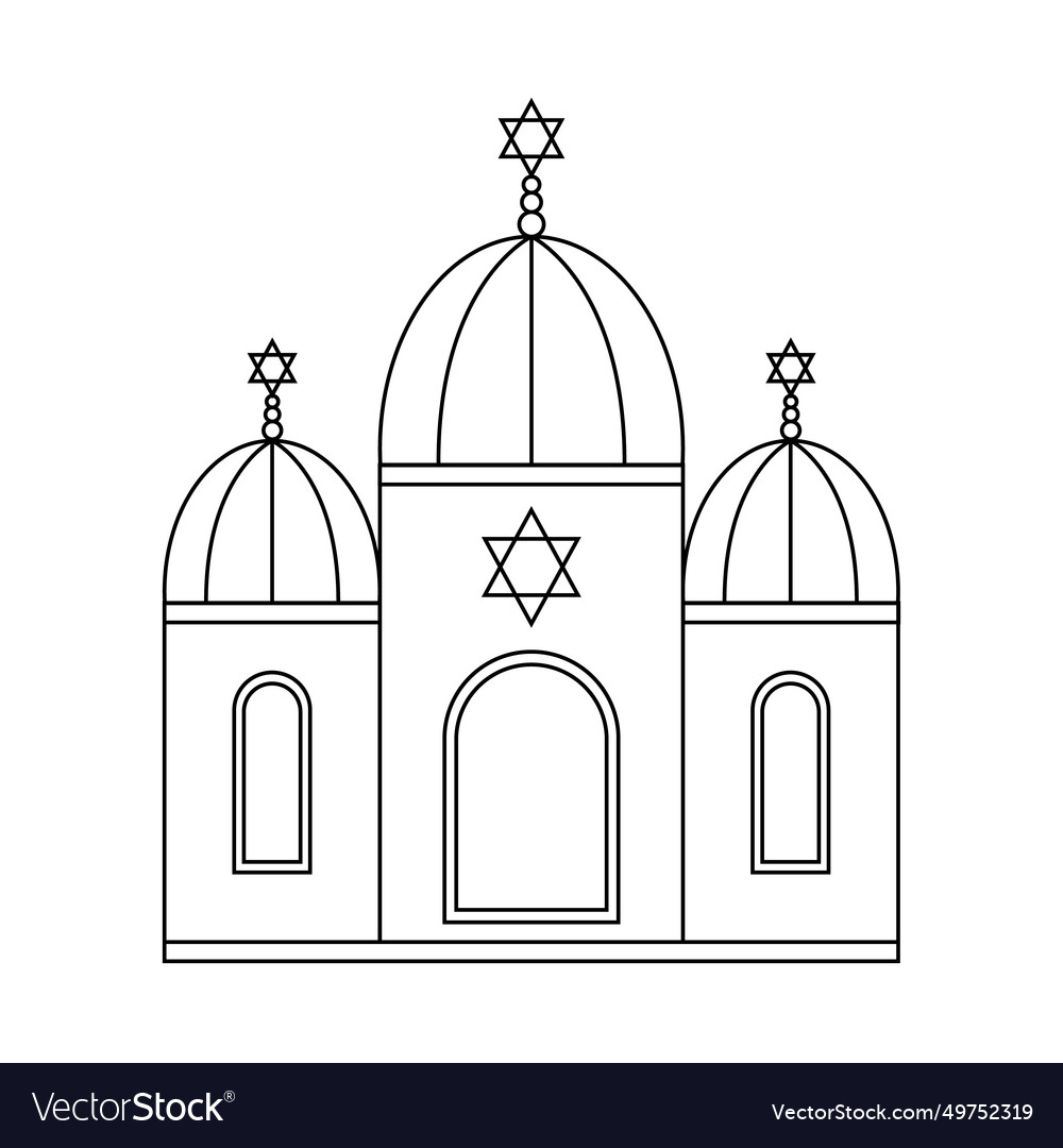 Jewish Synagogue Royalty Free Vector Image - Vectorstock