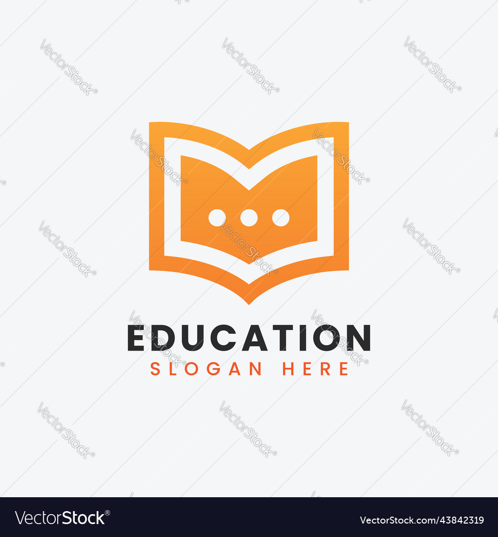 Modern teach learn educational logo design Vector Image