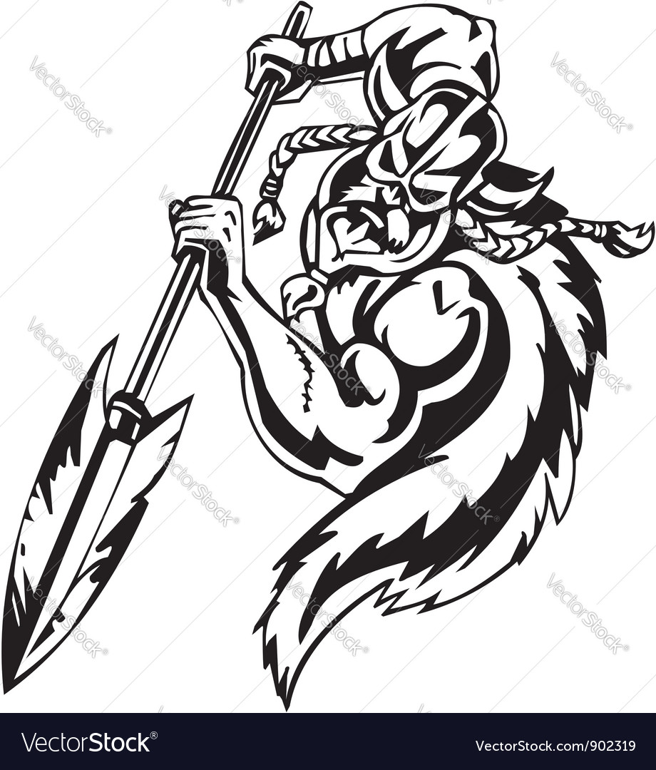 Nordic viking - vinyl-ready Royalty Free Vector Image