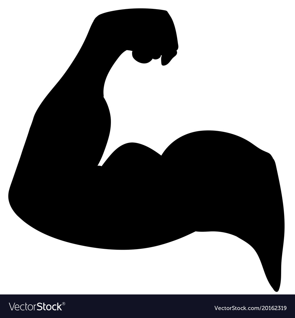 Strong male arm symbol power and muscle Royalty Free Vector