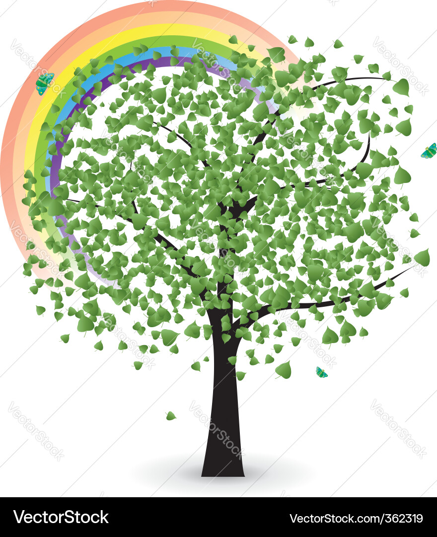Rainbow Tree Clip Art