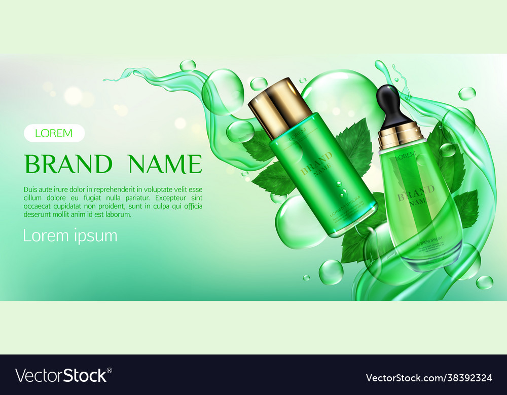 Avocado cosmetics skin care cream beauty product Vector Image