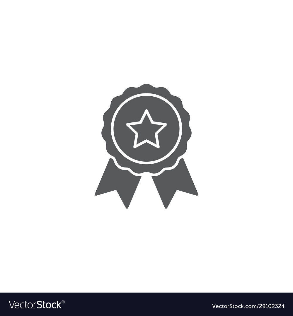 Award Badge Icon Design Isolated On White Vector Image