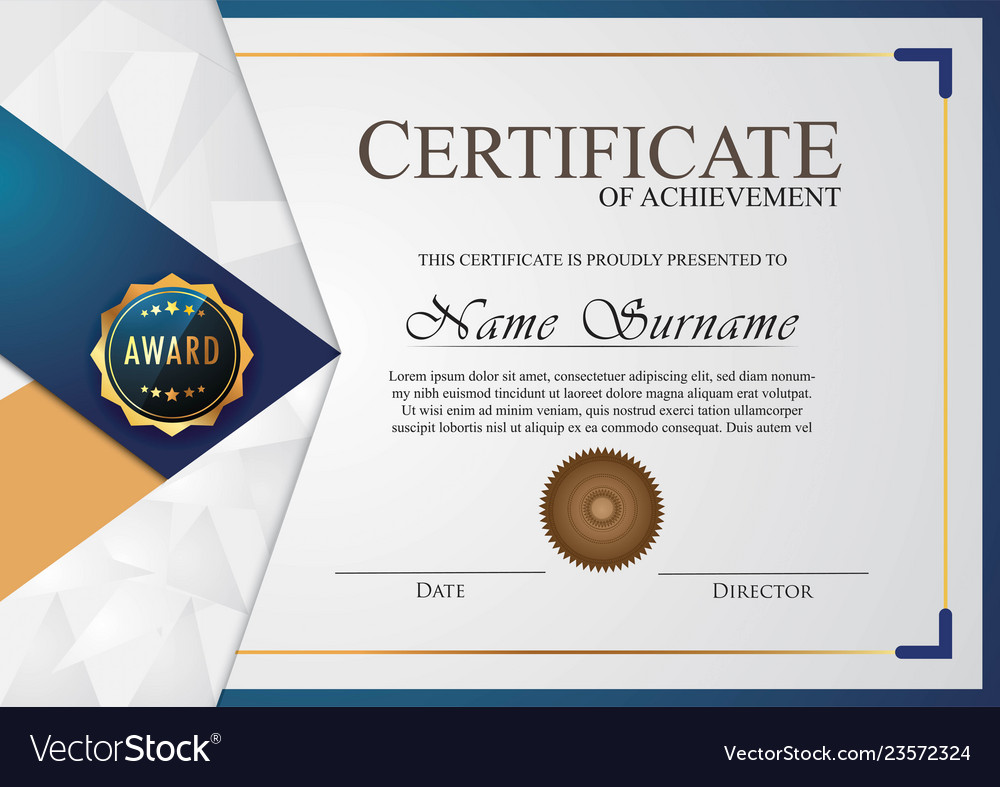 Certificate template Royalty Free Vector Image