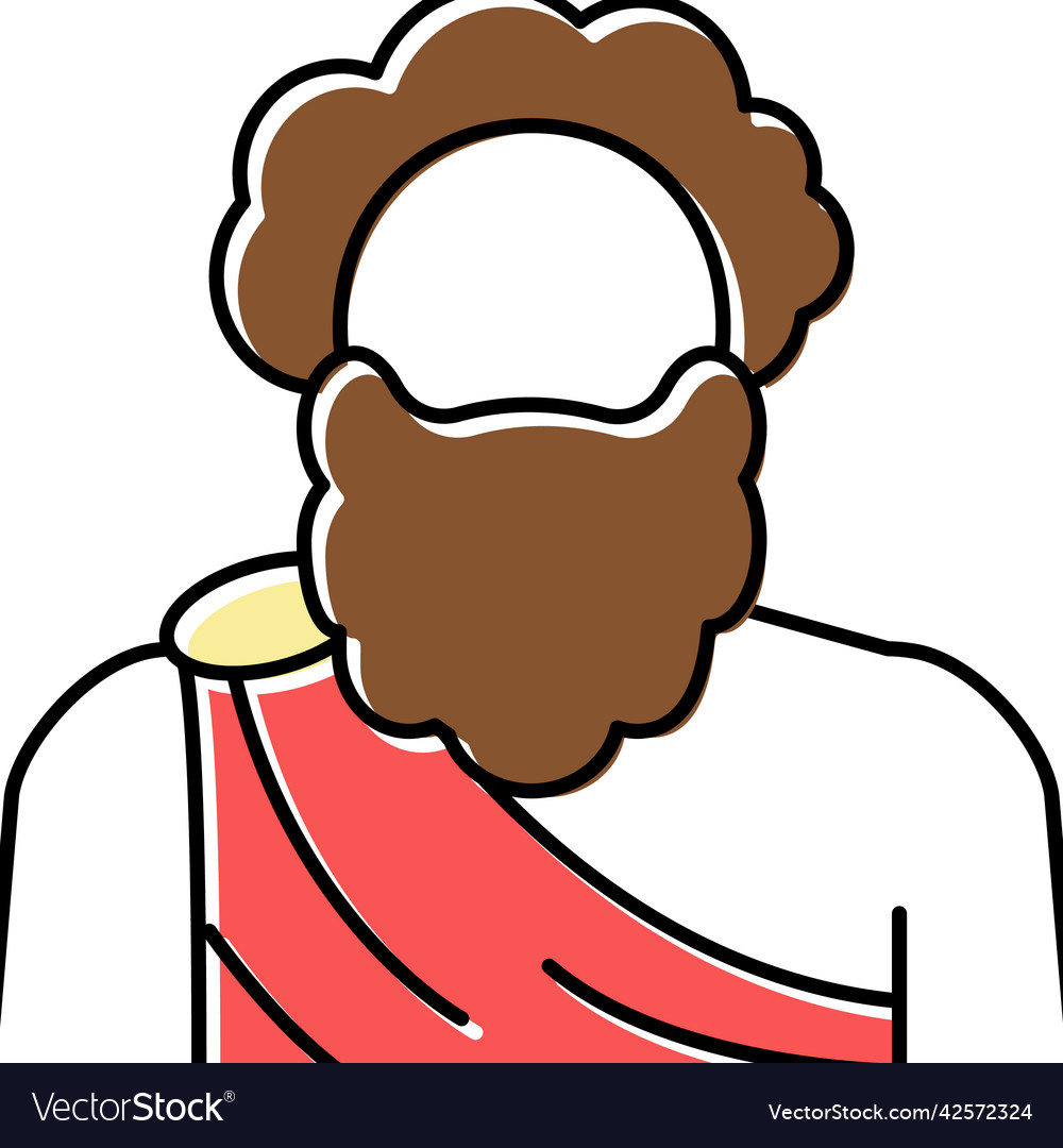 Human ancient greece color icon Royalty Free Vector Image
