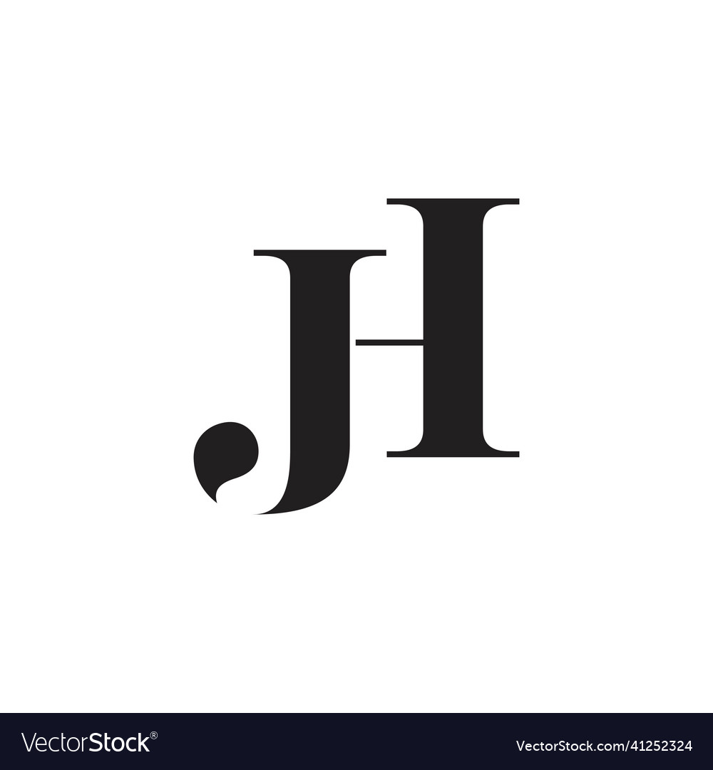 Jh or hj letter logo design