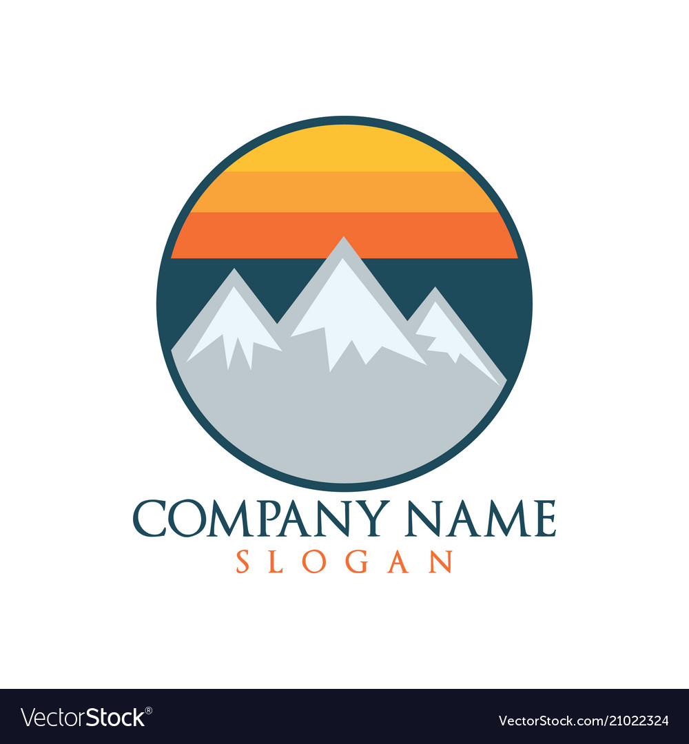 Mountains logo Royalty Free Vector Image - VectorStock