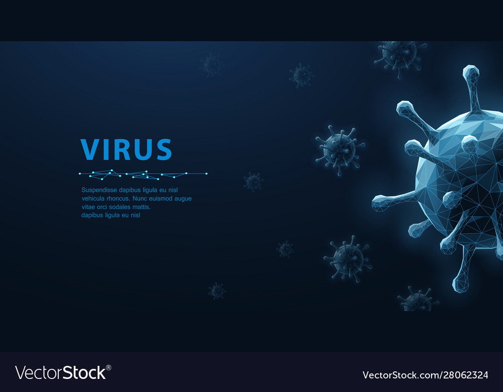 Virus abstract 3d viral microbe isolated Vector Image