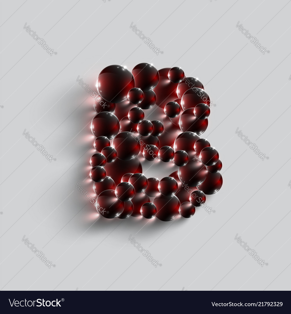 A letter made by red spheres Royalty Free Vector Image