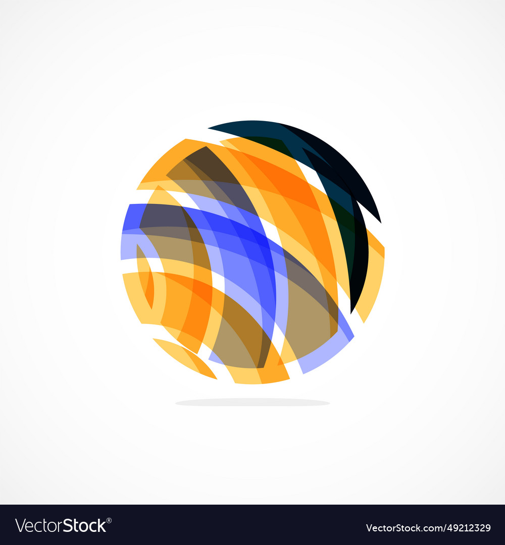 Abstract circle logo dynamic aesthetic Royalty Free Vector