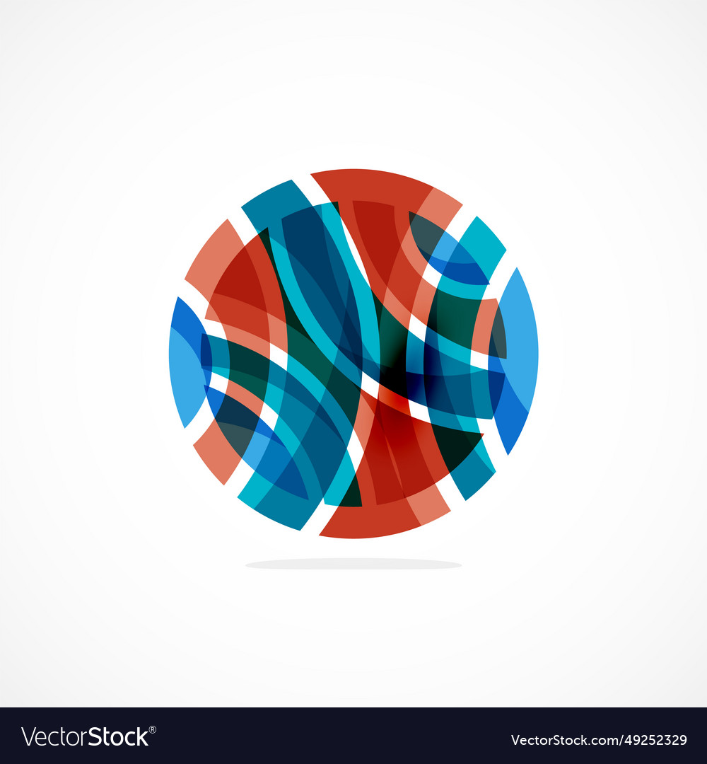 Abstract circle logo dynamic aesthetic Royalty Free Vector