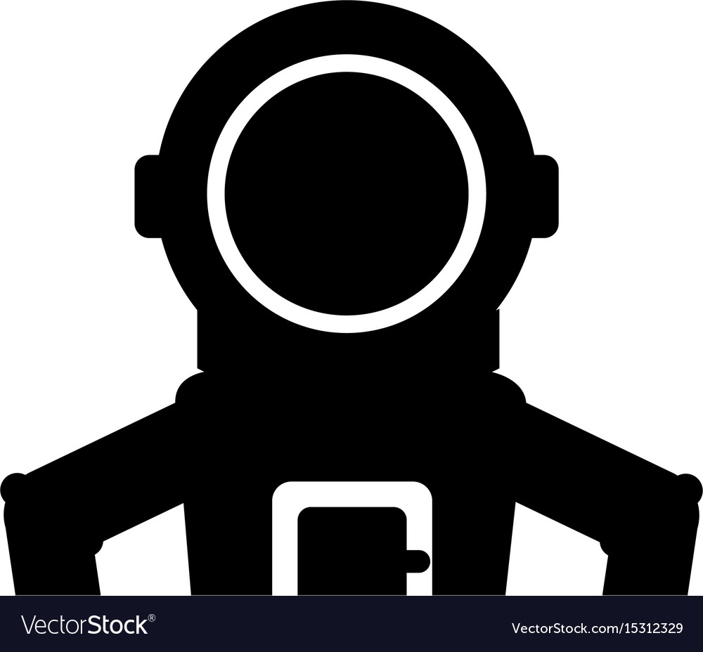 Astronaut comic character icon Royalty Free Vector Image