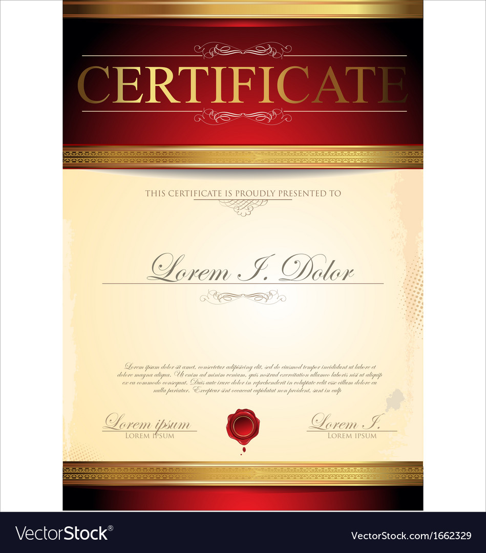 Certificate template Royalty Free Vector Image