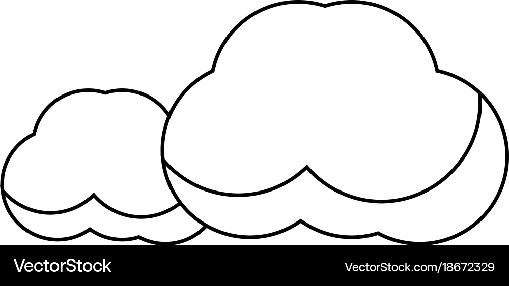 Clouds icon image Royalty Free Vector Image - VectorStock
