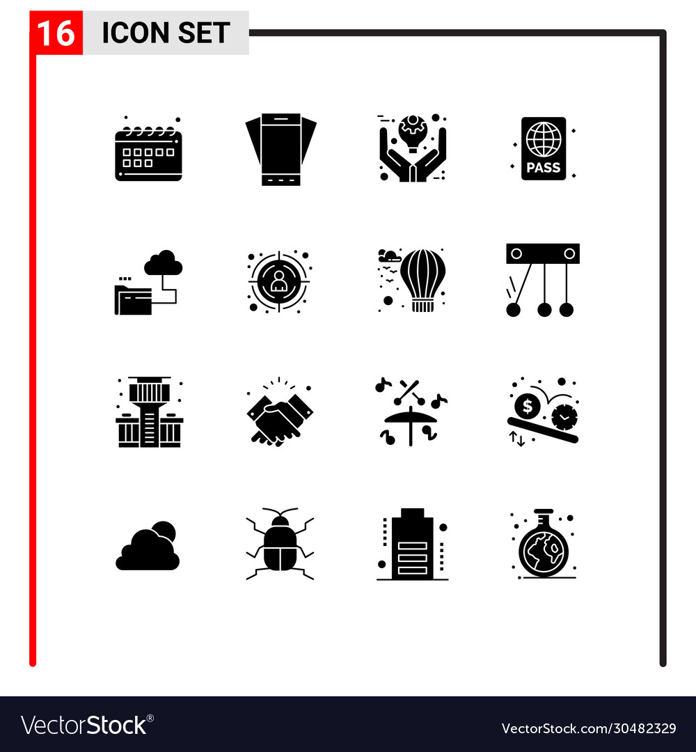 Set 16 modern ui icons symbols signs for pool