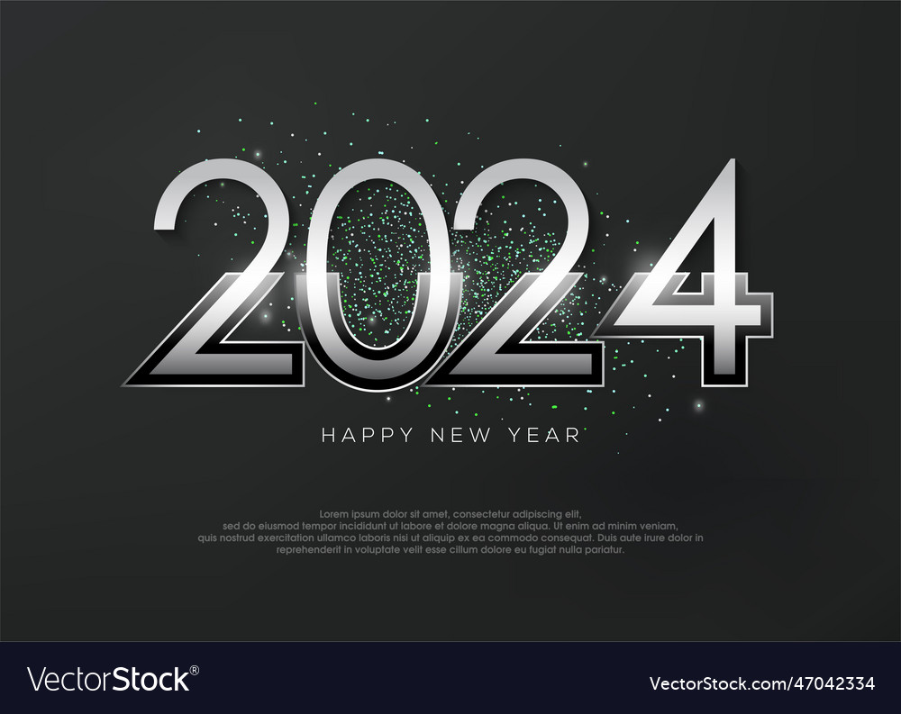 2024 Modern Background For New Year Celebration Vector Image