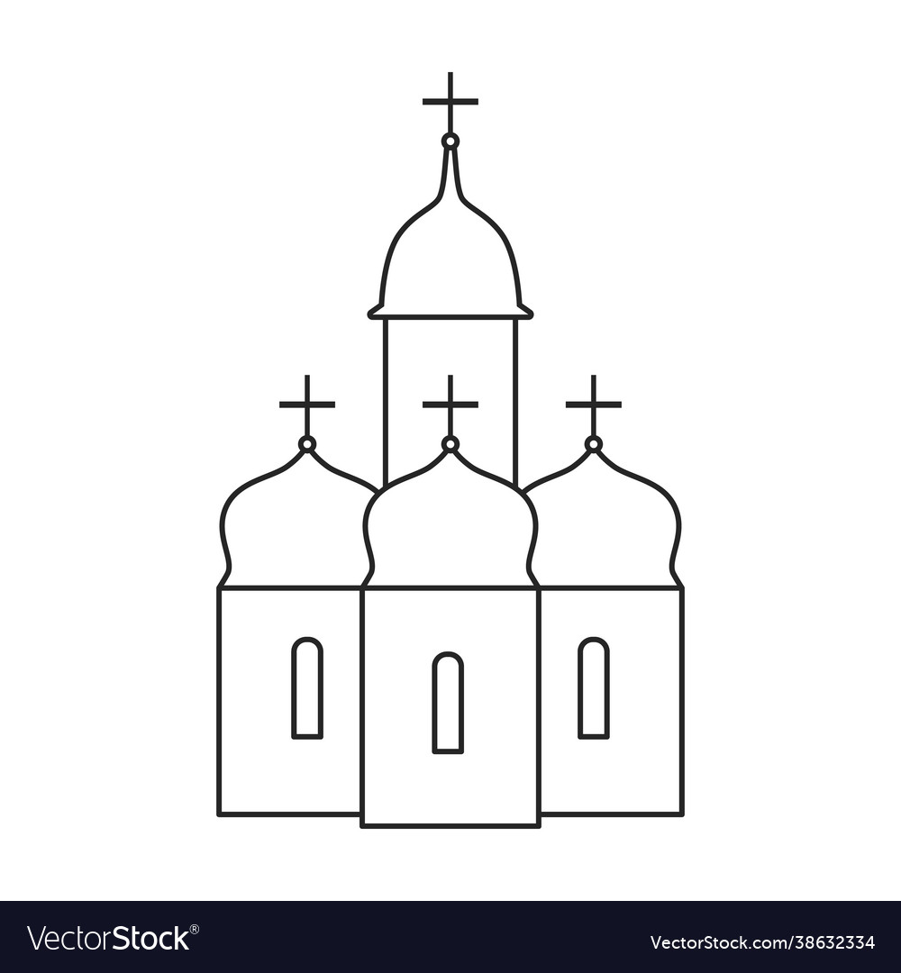 Church outline icon Royalty Free Vector Image - VectorStock