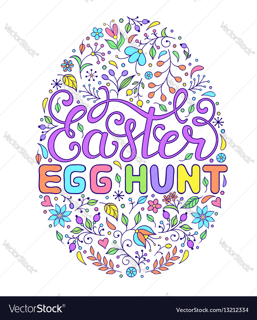 Floral easter egg Royalty Free Vector Image - VectorStock