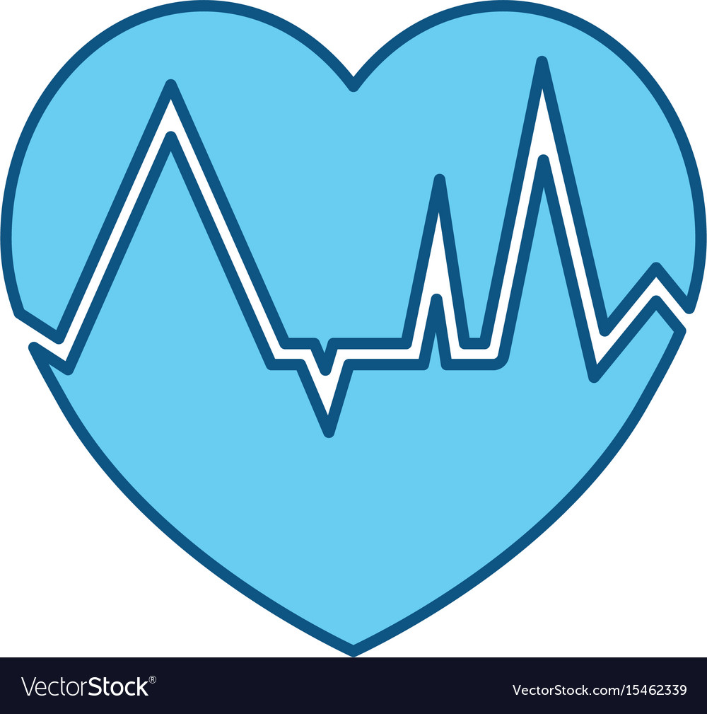 Heartbeat count red Royalty Free Vector Image - VectorStock